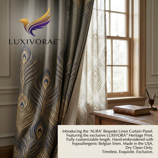 Luxivorae™ Aura Bespoke Linen Curtain Panel